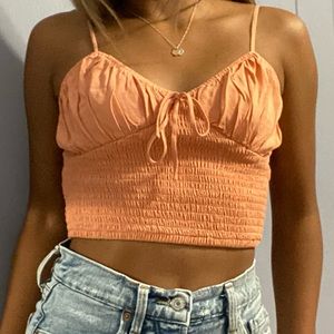 Peach Cami Crop Top